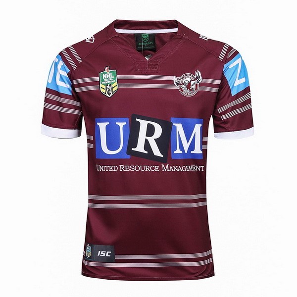 Maillot Rugby Manly Sea Eagles Domicile 2017 2018 Rouge